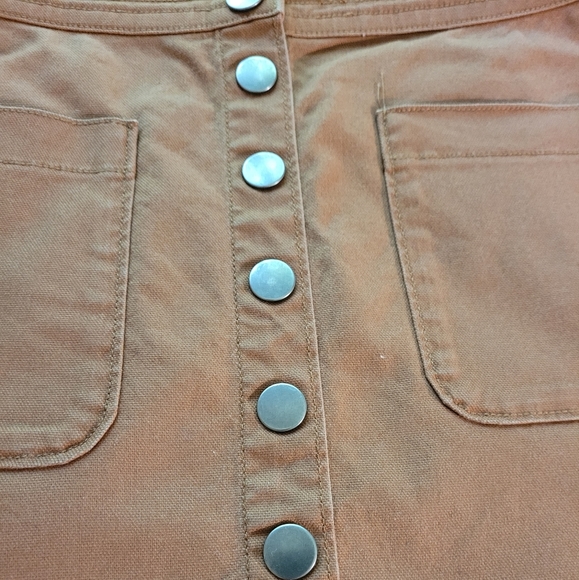 Madewell tan high waisted button front skirt - Picture 6 of 11